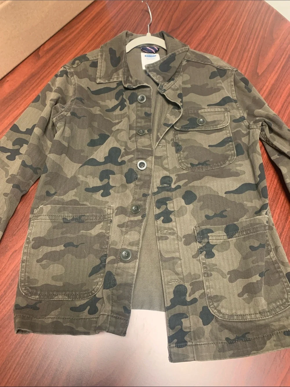 Old Navy Boys Olive Camo Field Jacket